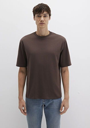 Mavi Baskılı Kahverengi Tişört 0613093-70251