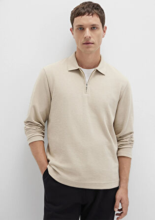 Bej Uzun Kollu Tişört 0613045-70039