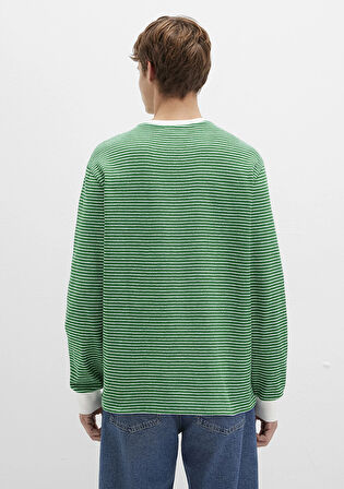 Çizgili Yeşil Tişört 0613038-85916