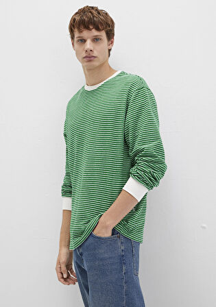 Çizgili Yeşil Tişört 0613038-85916