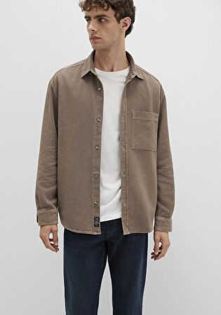 Cep Detaylı Kahverengi Gömlek 0211760-70380