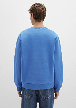 M Logo Nakış Detaylı Mavi Sweatshirt 0S10492-81330