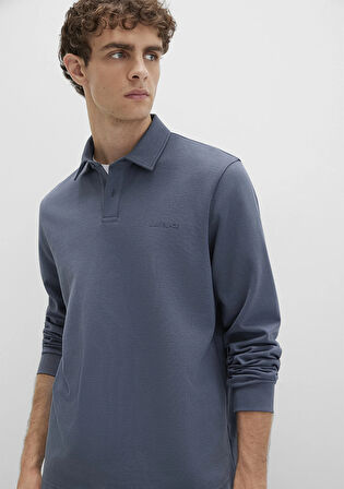 Düğme Detaylı Lacivert Polo Tişört 0613043-80776