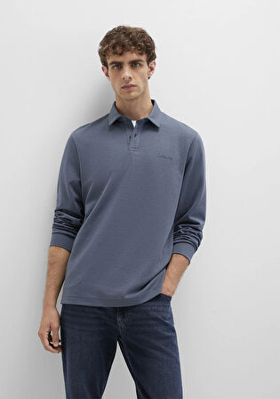 Düğme Detaylı Lacivert Polo Tişört 0613043-80776