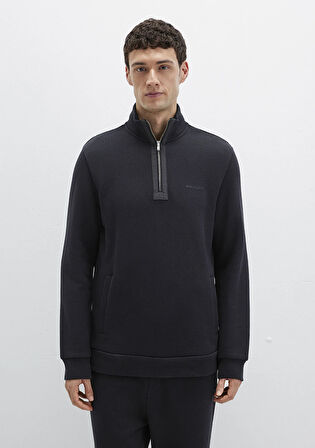 Yarı Fermuarlı Siyah Sweatshirt 0S10477-900