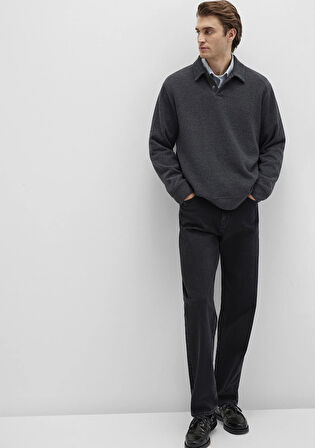 Antrasit Polo Sweatshirt 0S10476-80023