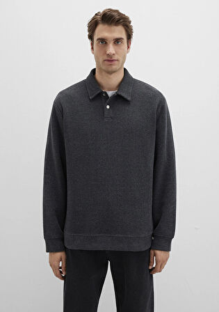 Antrasit Polo Sweatshirt 0S10476-80023