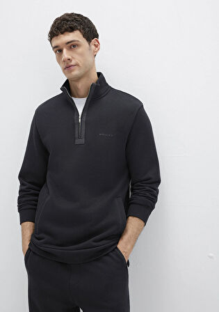 Yarı Fermuarlı Siyah Sweatshirt 0S10477-900