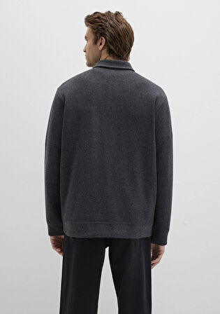 Antrasit Polo Sweatshirt 0S10476-80023