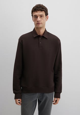Düğmeli Kahverengi Sweatshirt 0S10474-89103