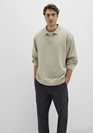 Bej Polo Sweatshirt 0S10323-70146