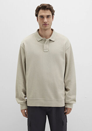 Bej Polo Sweatshirt 0S10323-70146