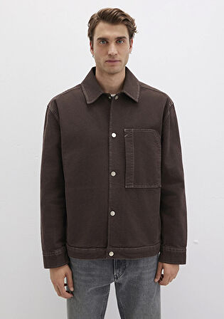 Cep Detaylı Kahverengi Gömlek 0211779-70219