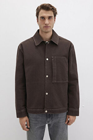 Mavi Erkek Cep Detaylı Gömlek M0211779 Kahverengi