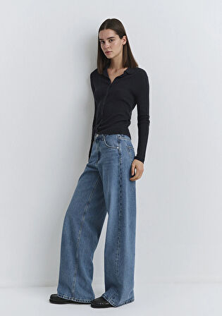 Siena Iconic Puslu Indigo Mavisi Jean Pantolon 1010763-91357