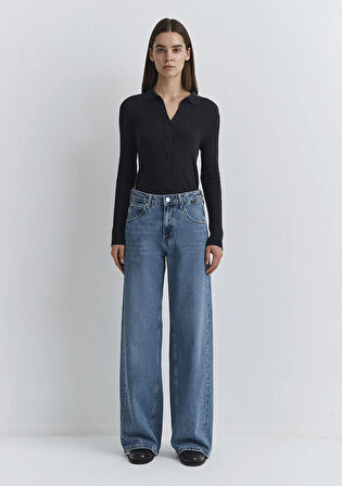 Siena Iconic Puslu Indigo Mavisi Jean Pantolon 1010763-91357