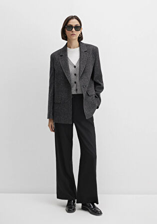 Yün Karışımlı Antrasit Blazer 1110801-87829