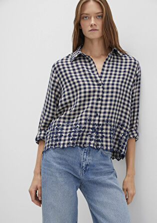 Lacivert Ekose Gömlek 1211298-83154