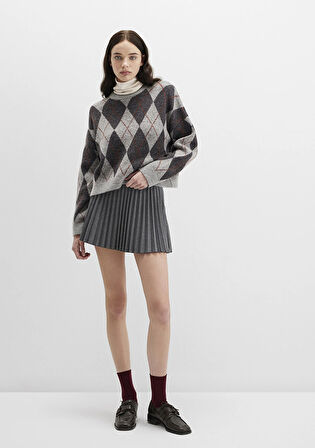 Antrasit Şort Etek 1410235-80023