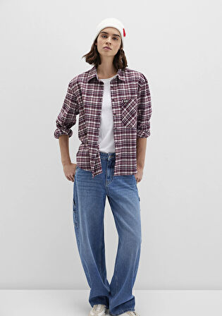 Bordo Ekose Gömlek 1211301-90949