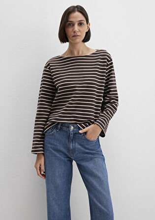 Çizgili Kahverengi Tişört 1613597-91190