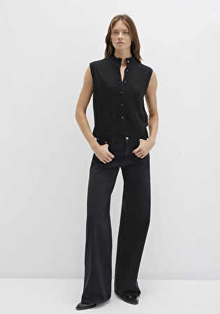 Yün Karışımlı Siyah Süveter 1710791-900