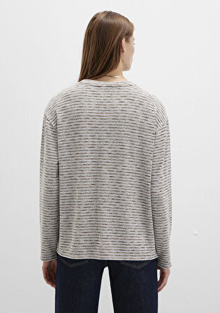 Bisiklet Yaka Çizgili T-Shirt 1613600-91236