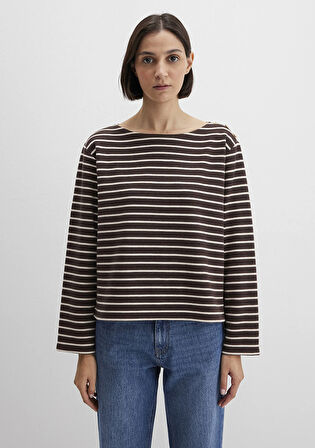 Çizgili Kahverengi Tişört 1613597-91190