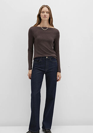 Uzun Kollu Kahverengi Tişört 1613596-88067