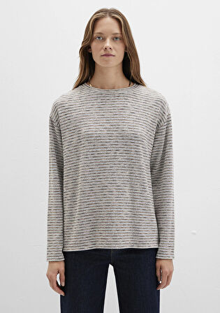 Bisiklet Yaka Çizgili T-Shirt 1613600-91236