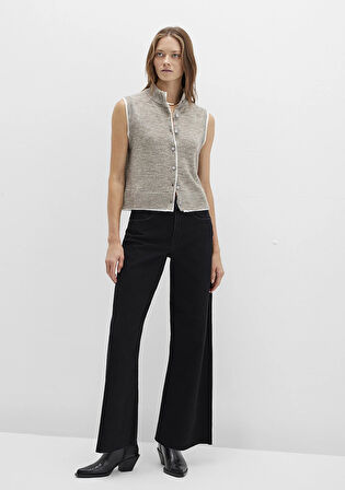 Yün Karışımlı Gri Yelek 1710791-83096