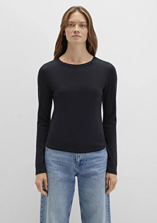 Uzun Kollu Siyah Basic Tişört 1613619-900
