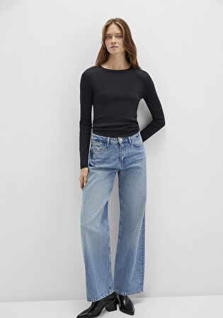 Uzun Kollu Siyah Basic Tişört 1613619-900