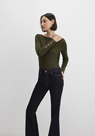 Yeşil Uzun Kollu Tişört 1613595-71545