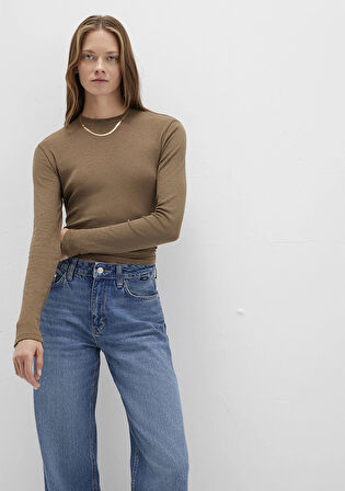 Uzun Kollu Kahverengi Tişört 1613352-71590