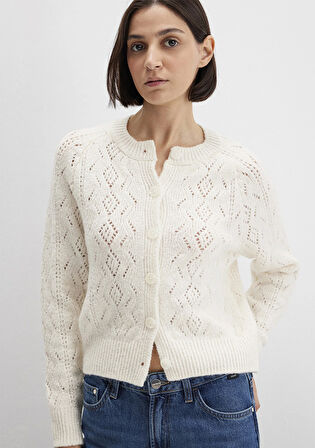 Yün Karışımlı Ekru Hırka 1710812-70057