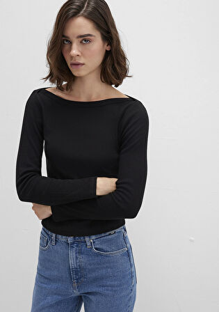 Uzun Kollu Siyah Basic Tişört 1613622-900