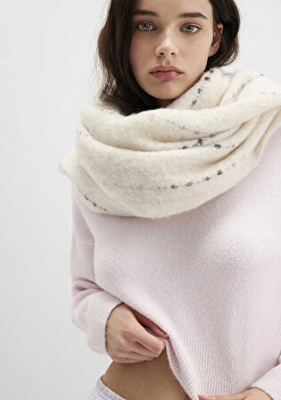 Yün Karışımlı Bisiklet Yaka Pembe Crop Kazak 1710496-89884