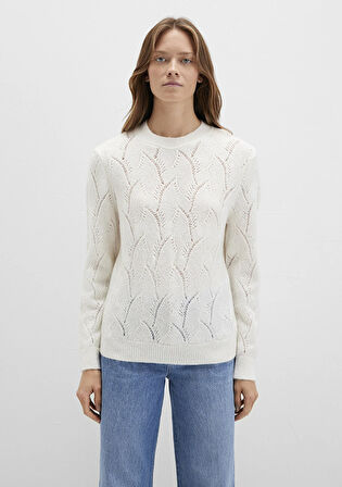 Bisiklet Yaka Ekru Kazak 1710799-70057