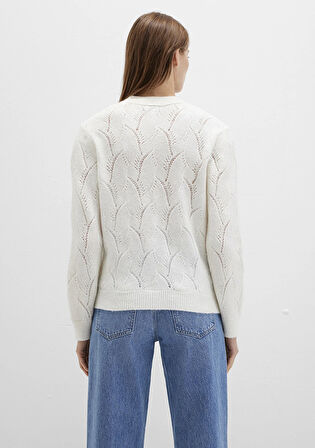 Bisiklet Yaka Ekru Kazak 1710799-70057