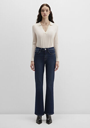 Bliss Gold Premium Puslu Koyu Mavi Jean Pantolon 101437-91261