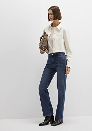 Jane Classic Denim Gölgeli Koyu Mavi Jean Pantolon 1010917-91354