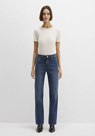 Jane Classic Denim Gölgeli Koyu Mavi Jean Pantolon 1010917-91354