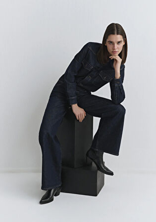 Sylvie Classic Denim Koyu Mavi Jean Tulum 1011018-91362