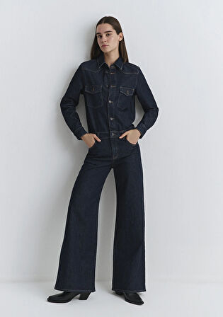 Sylvie Classic Denim Koyu Mavi Jean Tulum 1011018-91362
