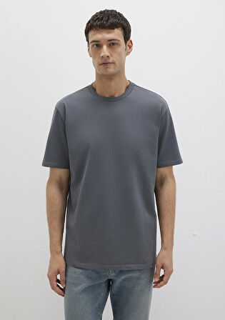 Bisiklet Yaka Lacivert Basic Tişört 0611596-80776