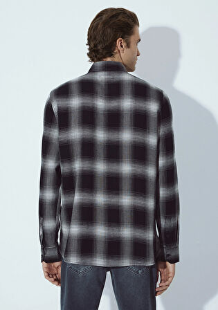 Kareli Siyah Gömlek 0211770-91367