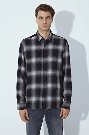 Mavi Erkek Kareli Gömlek M0211770 Black