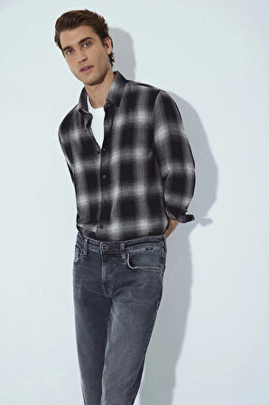 Mavi Erkek Kareli Gömlek M0211770 Black