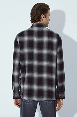 Mavi Erkek Kareli Gömlek M0211770 Black